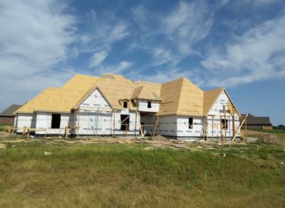 Large house in the process of being built