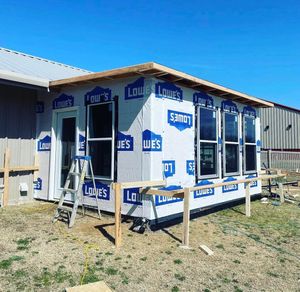 A large house that is in process of being
      built